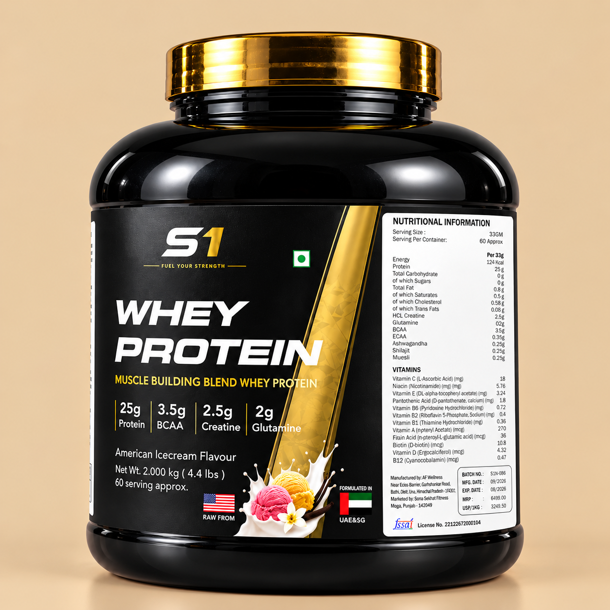 S1 Whey Protein – American ice cream